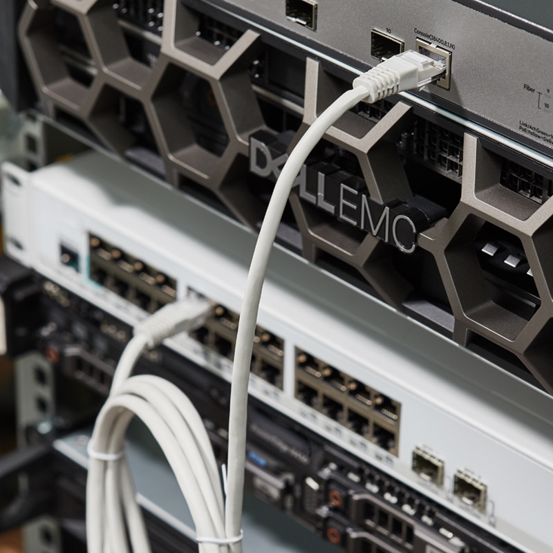 Шнур коммутационный патч-корд U/UTP RJ45-RJ45, CAT 5e, LSZH серый, 2м REXANT — фото