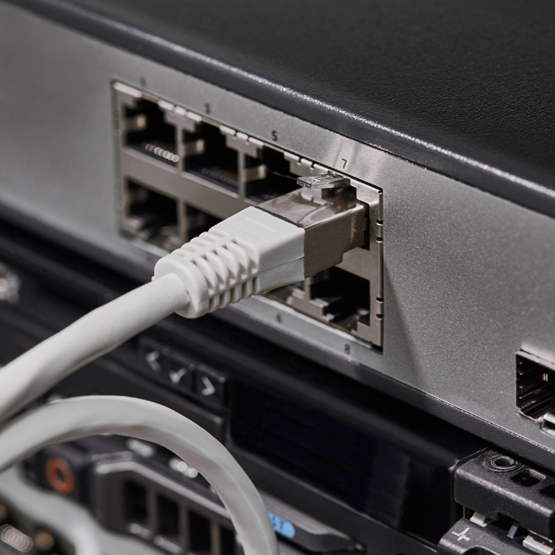 Шнур коммутационный патч-корд F/UTP RJ45-RJ45, CAT 6, LSZH серый, 0,5м REXANT — фото