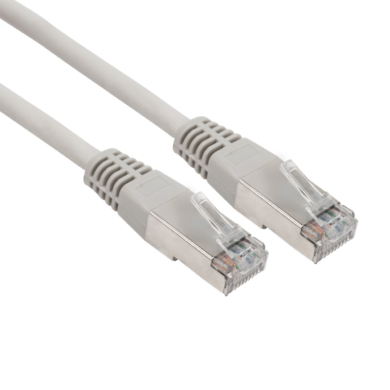 Шнур коммутационный патч-корд F/UTP RJ45-RJ45, CAT 6, LSZH серый, 3м REXANT