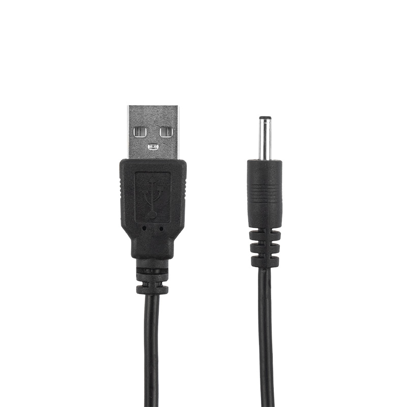 Кабель USB штекер - DC разъем питание 1,4х3,4 мм, спираль 1,5 метра REXANT