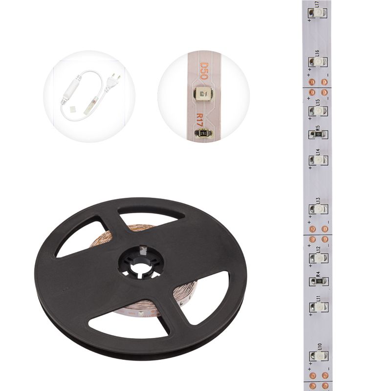 Лента светодиодная 12В, SMD2835, 4,8Вт/м, 60 LED/м, синий, 8мм, 5м, IP20 LAMPER — фото