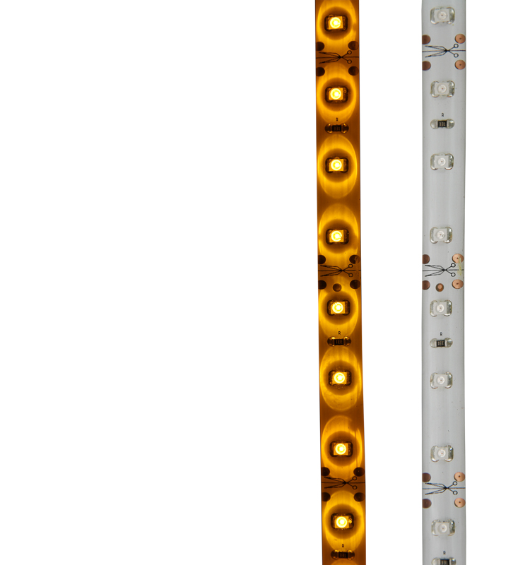 Лента светодиодная 12В, SMD2835, 4,8Вт/м, 60 LED/м, желтый, 8мм, 5м, IP65 LAMPER — фото