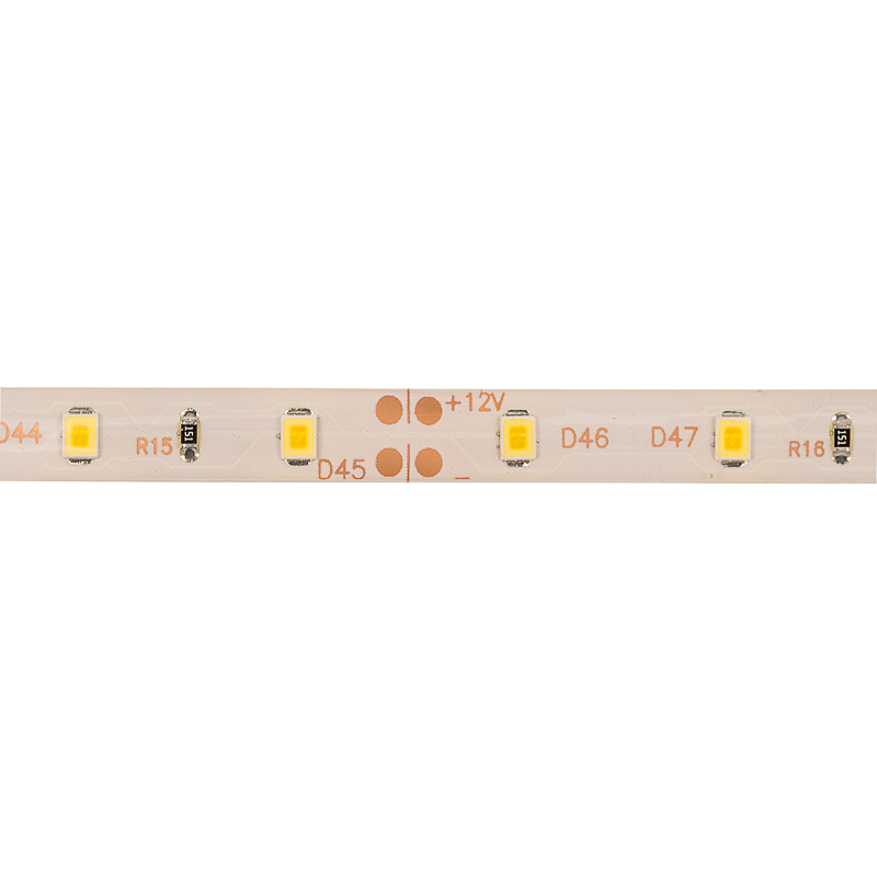 Лента светодиодная 12В, SMD2835, 4,8Вт/м, 60 LED/м, 3000К, 10мм, 5м, IP65 LAMPER — фото