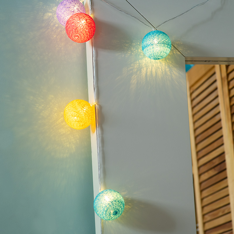 Тайские фонарики Фейерверк 1,5 м, прозрачный ПВХ, 10 LED, теплый белый, питание 2 х АА (батарейки не в комплекте) — фото