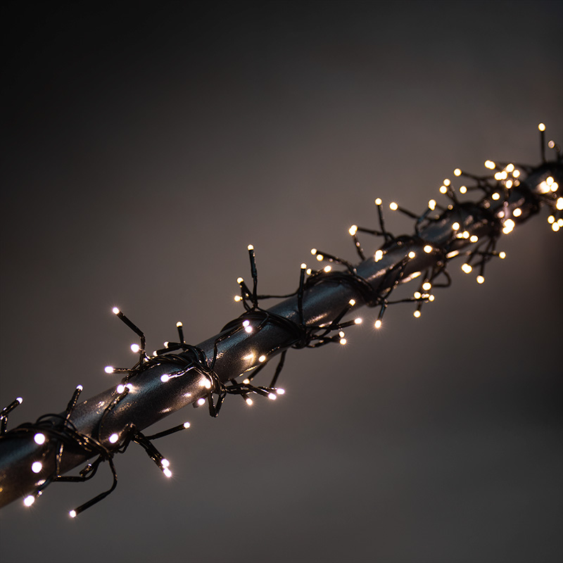Гирлянда Кластер LED 3 м, темно-зеленый ПВХ IP20, 288 диодов, цвет теплый белый — фото