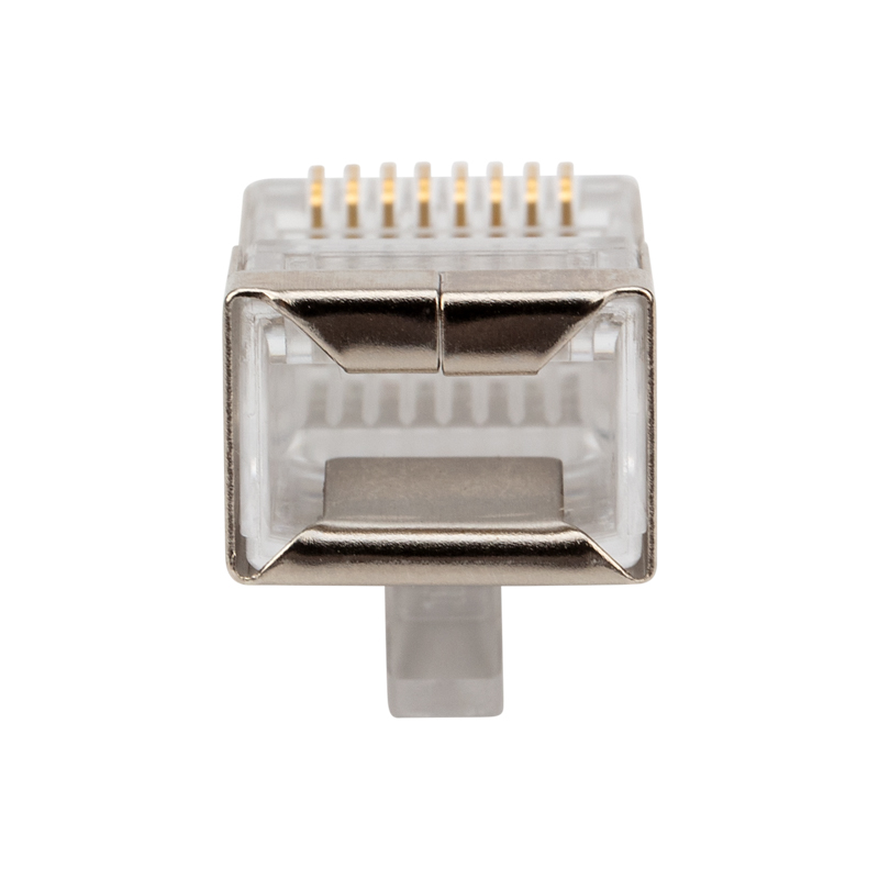 Разъем сетевой LAN на кабель, штекер 8Р8С (RJ-45), под обжим, в экране, 10шт. REXANT — фото