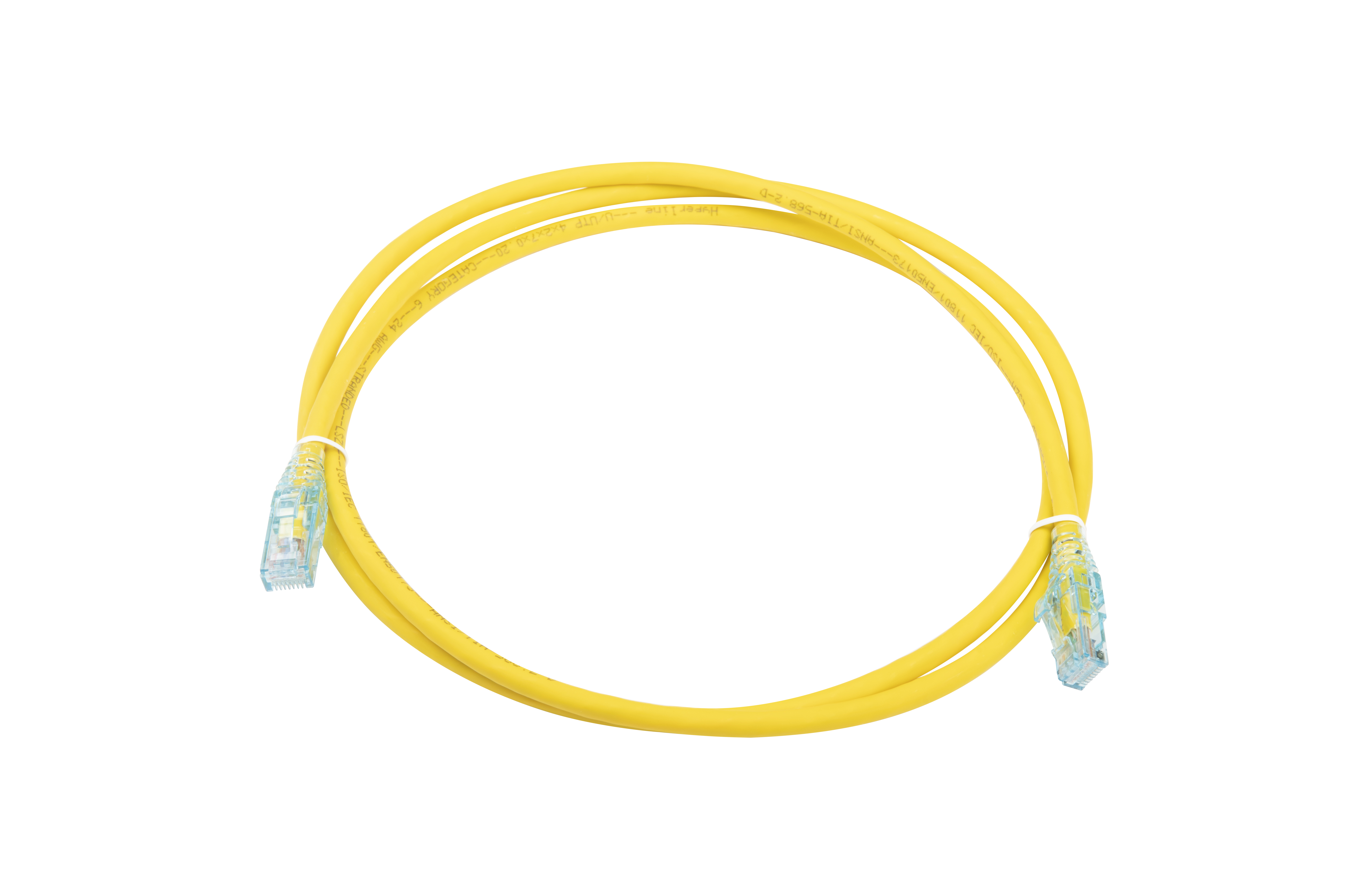 Hyperline PC-LPM-UTP-RJ45-RJ45-C6-1.5M-LSZH-YL Патч-корд RJ-45/RJ-45, неэкранированный U/UTP, категория 6 (100% Fluke Component Tested), 24AWG, LSZH, 1.5 м, желтый