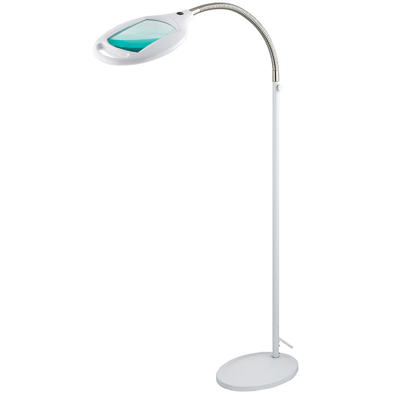 Лупа напольная 3D с подсветкой 42 SMD LED, 174х108мм, белая REXANT — фото