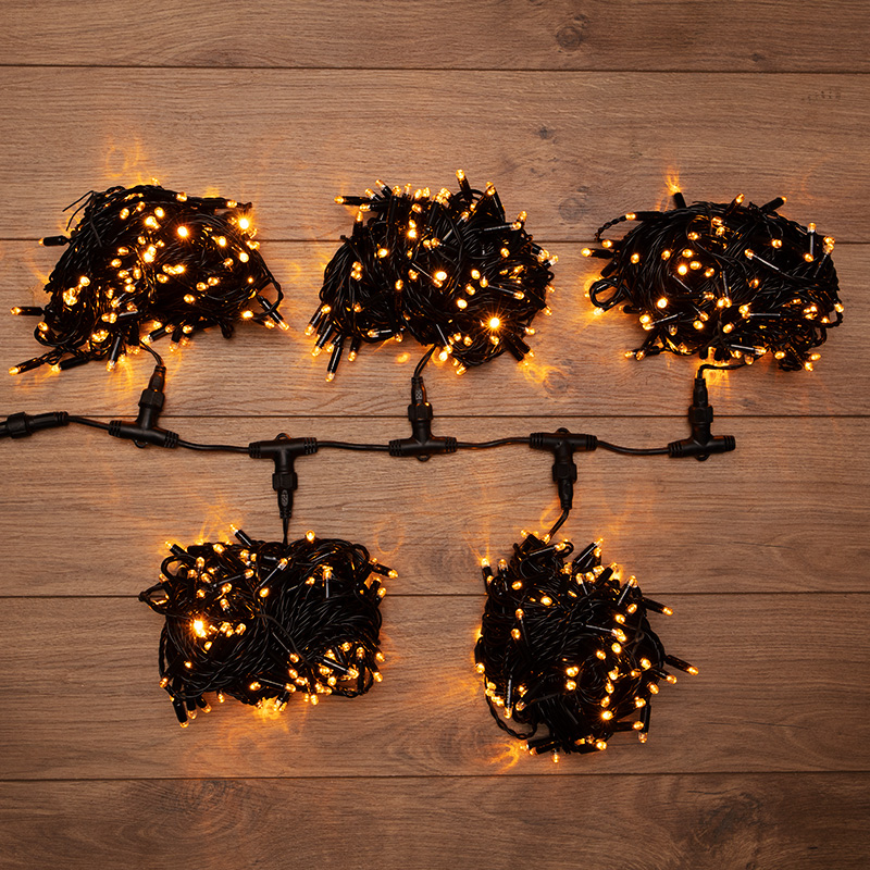 Гирлянда LED ClipLight 24V, 5 нитей по 20 метров, цвет диодов Желтый, Flashing (Белый)