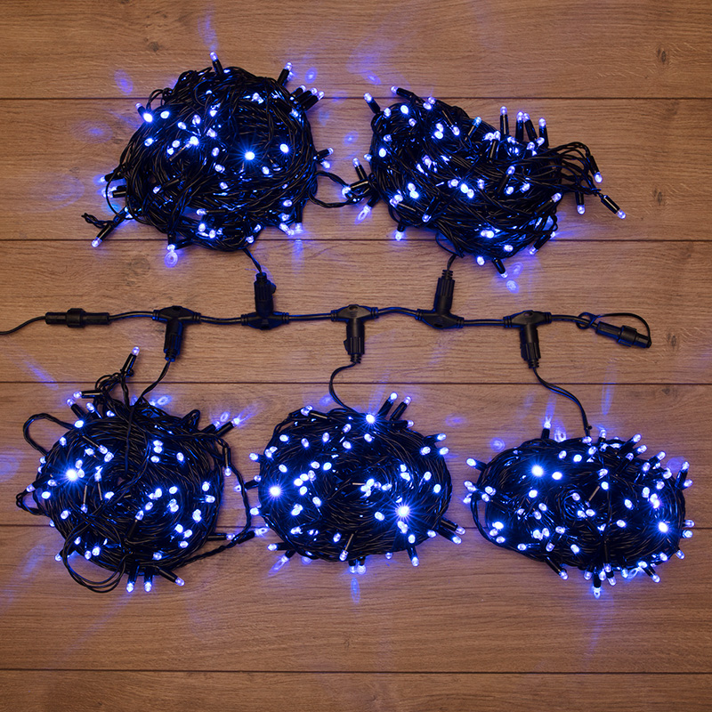 Гирлянда LED ClipLight 24V, 5 нитей по 20 метров, цвет диодов Синий, Flashing (Белый) — фото