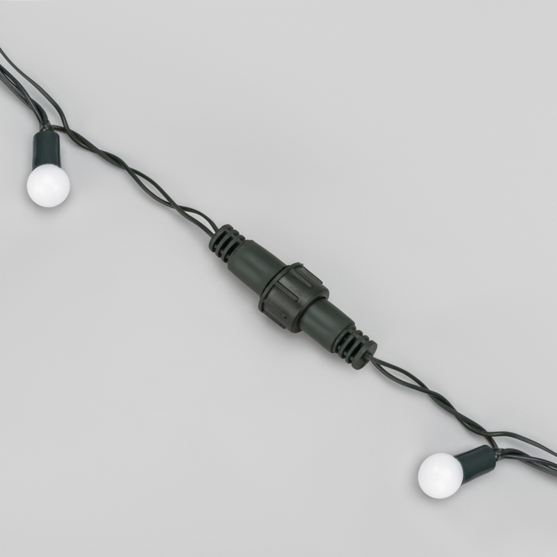 Гирлянда Мультишарики 20м, 200LED, диаметр 15мм, IP44, зеленый провод, свечение мульти (RG/RB), мигание, 230В NEON-NIGHT — фото