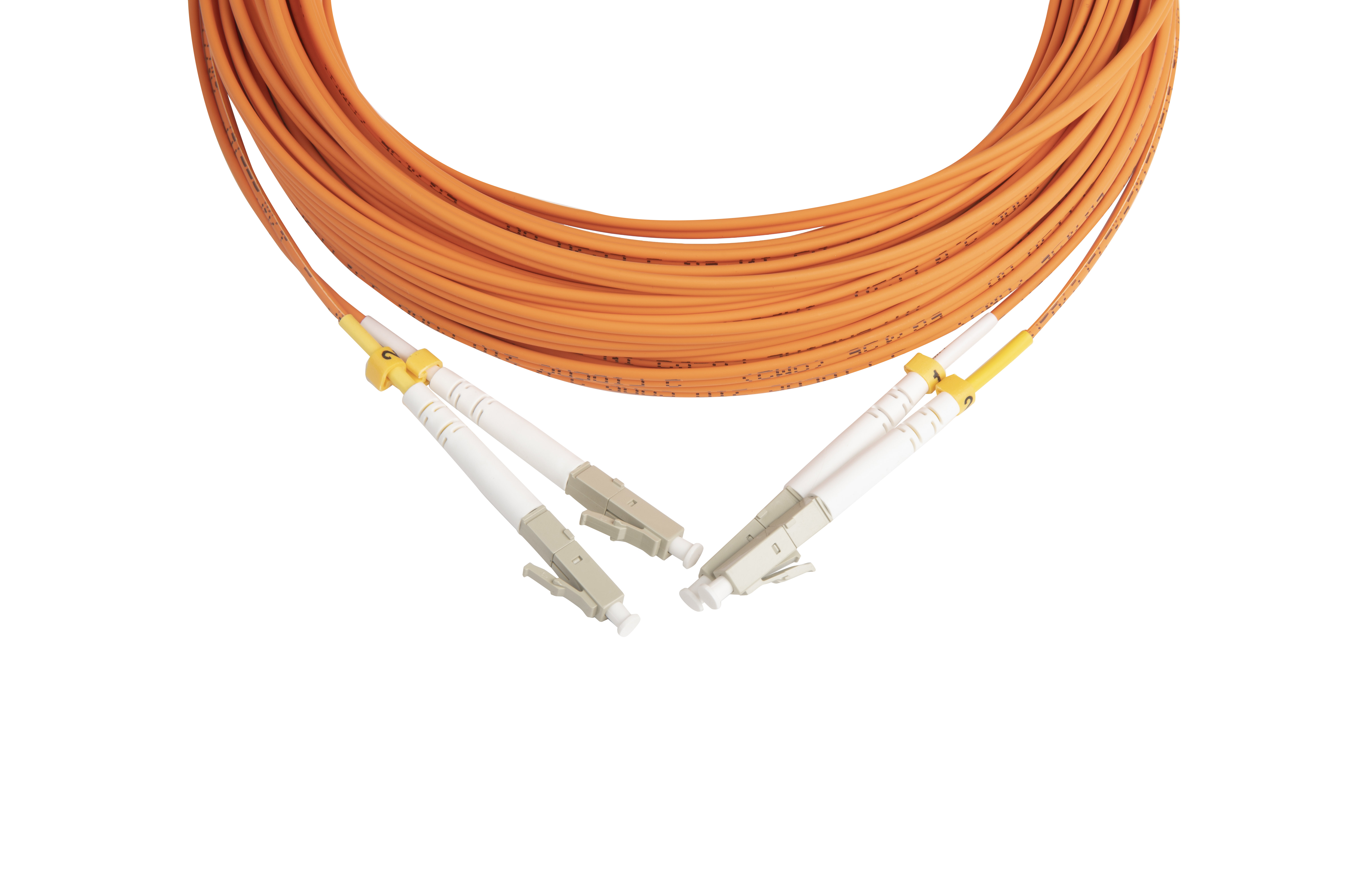 Hyperline FC-D2-50-LC/UR-LC/UR-H-15M-LSZH-OR Патч-корд волоконно-оптический (шнур) MM 50/125 (OM2), LC-LC, UPC, duplex, 2.0 мм, LSZH, 15 м (замена FC-D2-50-LC/PR-LC/PR-H-15M-LSZH-OR) — фото