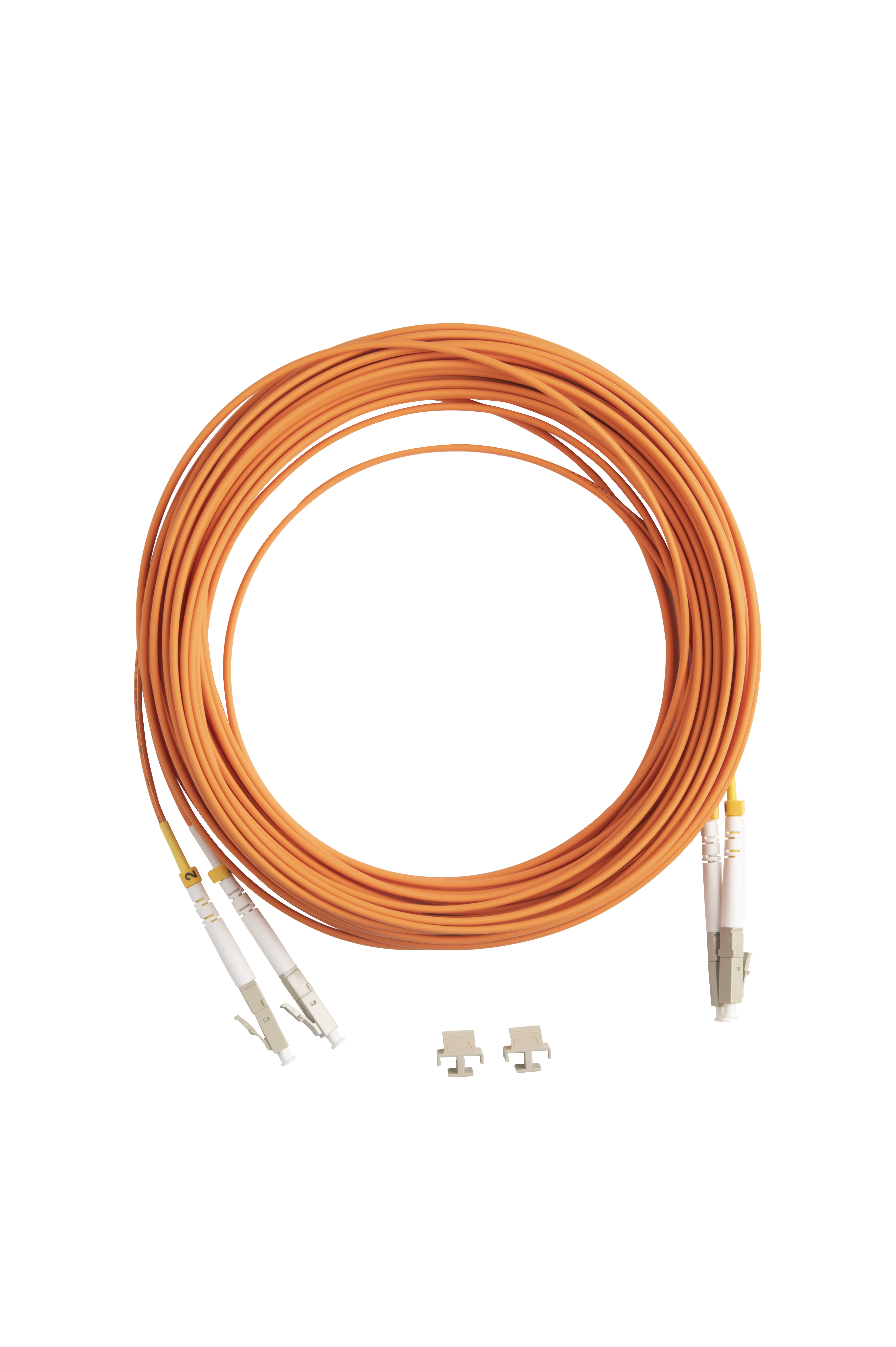 Hyperline FC-D2-50-LC/UR-LC/UR-H-15M-LSZH-OR Патч-корд волоконно-оптический (шнур) MM 50/125 (OM2), LC-LC, UPC, duplex, 2.0 мм, LSZH, 15 м (замена FC-D2-50-LC/PR-LC/PR-H-15M-LSZH-OR) — фото