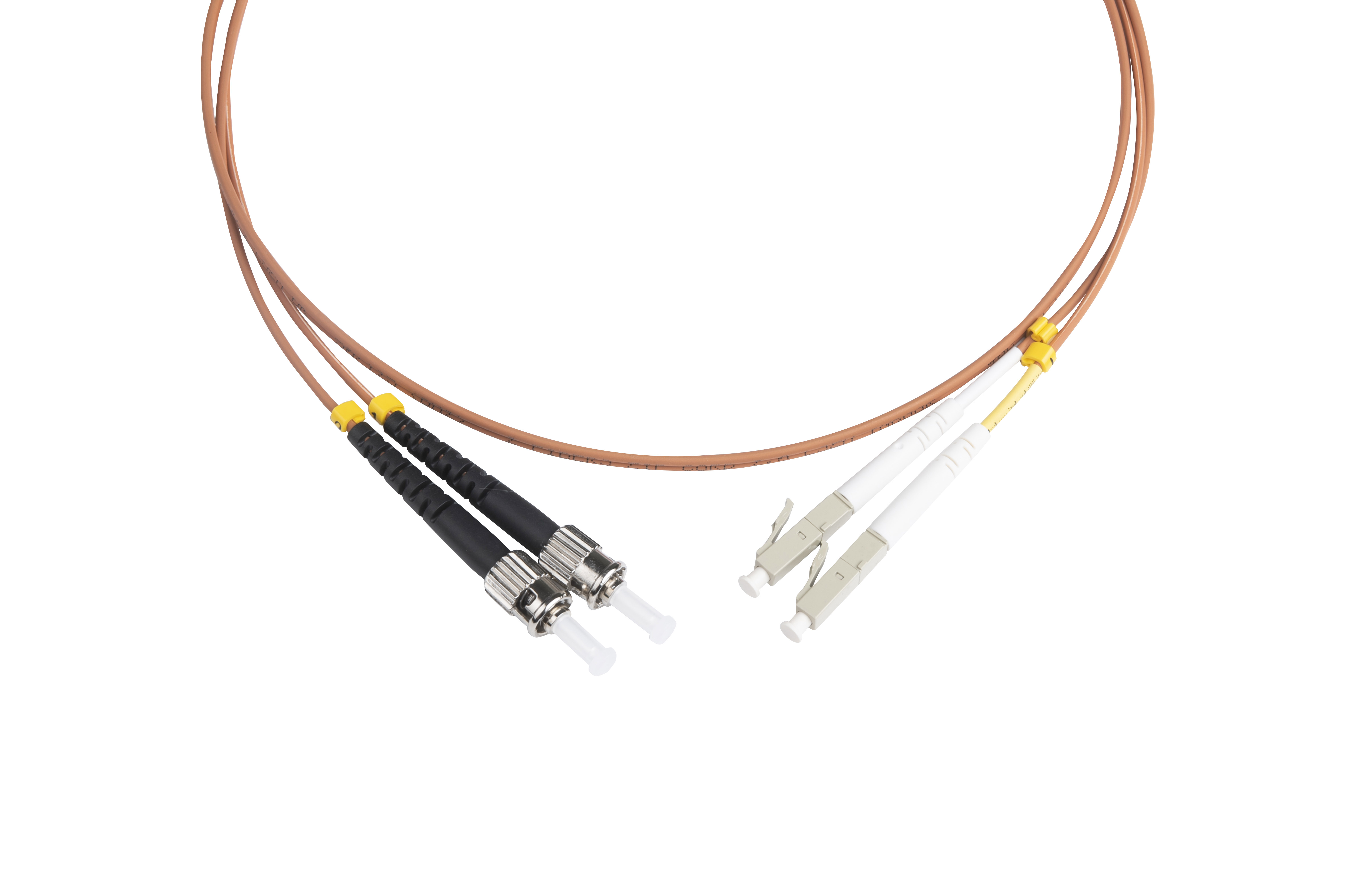 Hyperline FC-D2-50-LC/UR-ST/UR-H-1M-LSZH-OR Патч-корд волоконно-оптический (шнур) MM 50/125 (OM2), LC-ST, UPC, duplex, 2.0 мм, LSZH, 1 м (замена FC-D2-50-LC/PR-ST/PR-H-1M-LSZH-OR) — фото