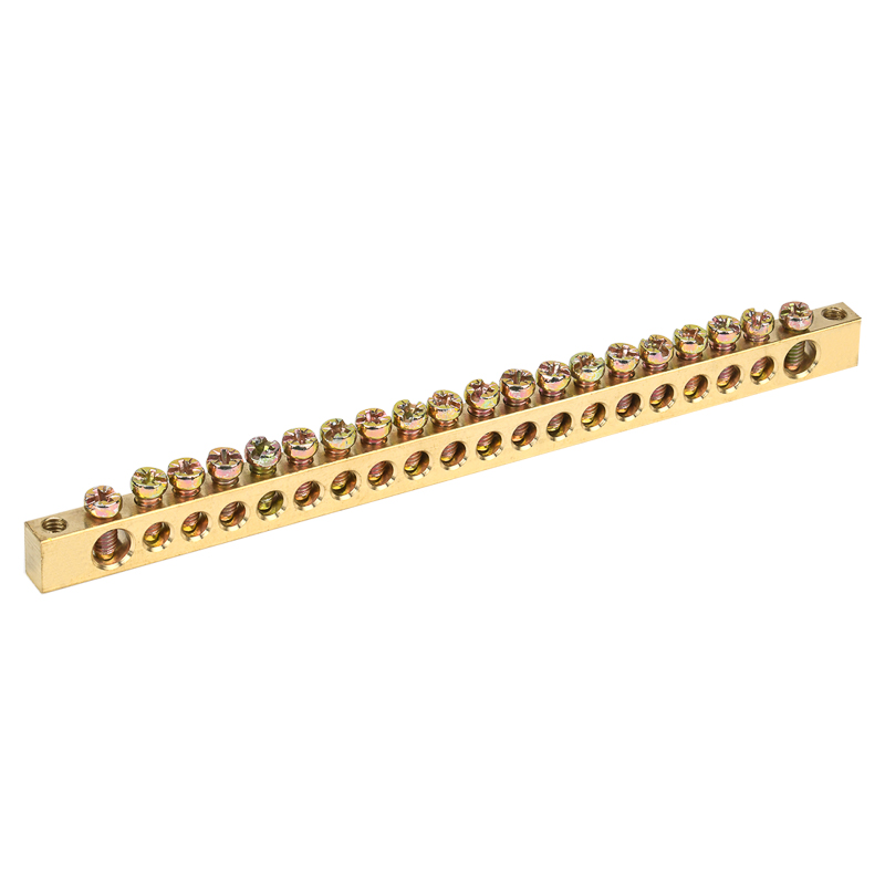 Шина PEN «земля-ноль» 6х9мм 20/2 (20 групп/крепеж по краям) REXANT