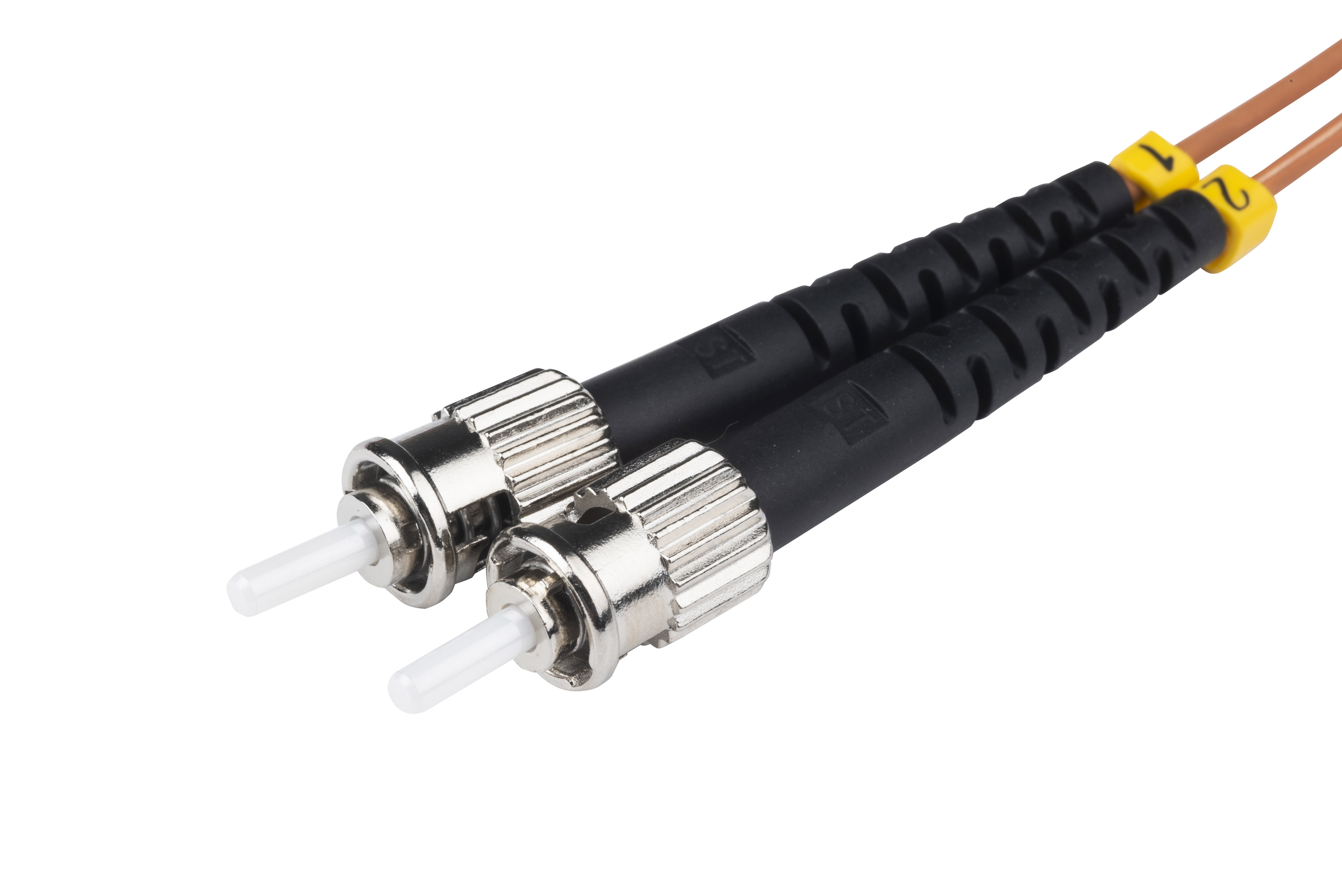 Hyperline FC-D2-50-LC/UR-ST/UR-H-1M-LSZH-OR Патч-корд волоконно-оптический (шнур) MM 50/125 (OM2), LC-ST, UPC, duplex, 2.0 мм, LSZH, 1 м (замена FC-D2-50-LC/PR-ST/PR-H-1M-LSZH-OR) — фото
