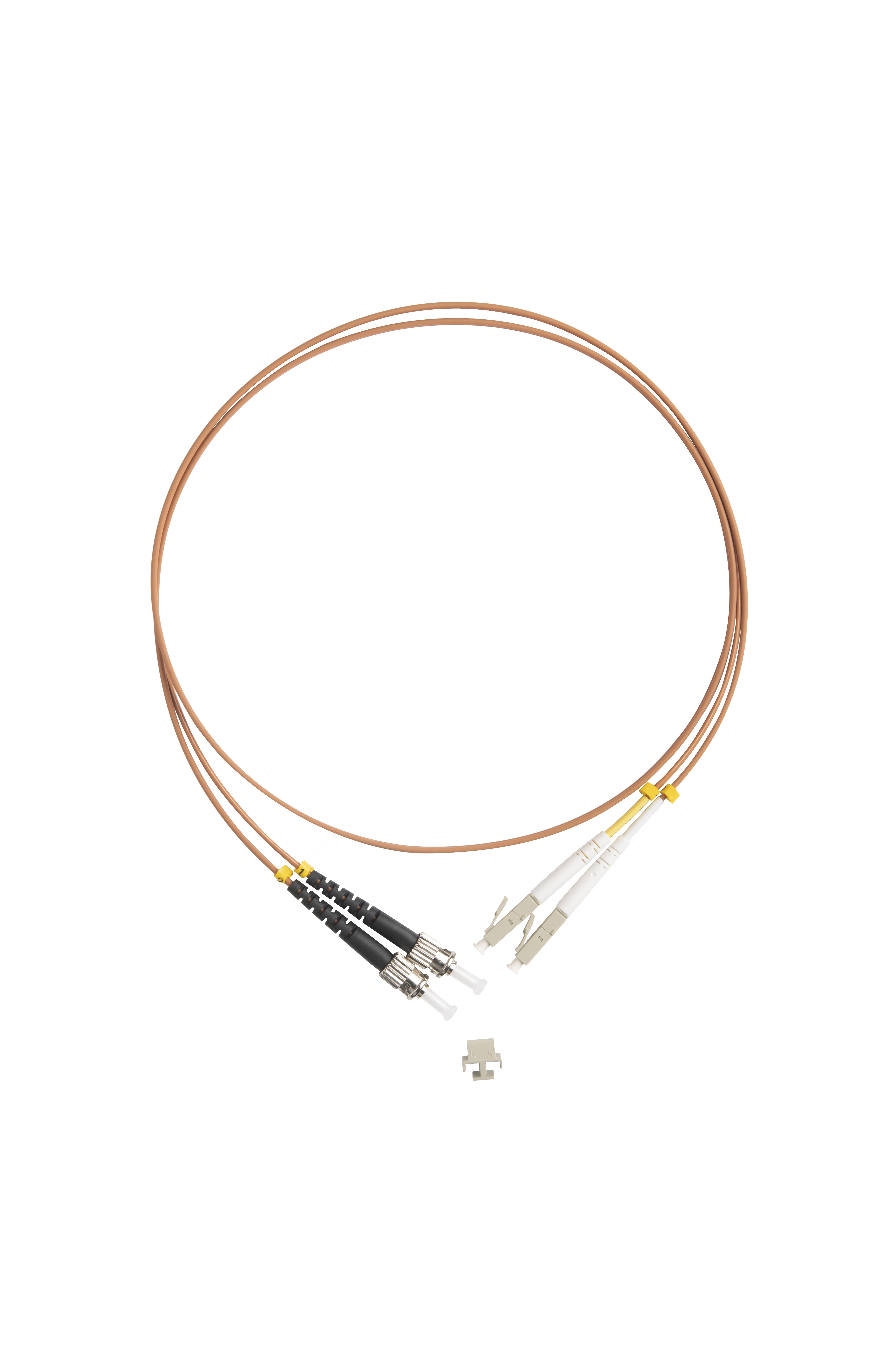 Hyperline FC-D2-50-LC/UR-ST/UR-H-1M-LSZH-OR Патч-корд волоконно-оптический (шнур) MM 50/125 (OM2), LC-ST, UPC, duplex, 2.0 мм, LSZH, 1 м (замена FC-D2-50-LC/PR-ST/PR-H-1M-LSZH-OR) — фото