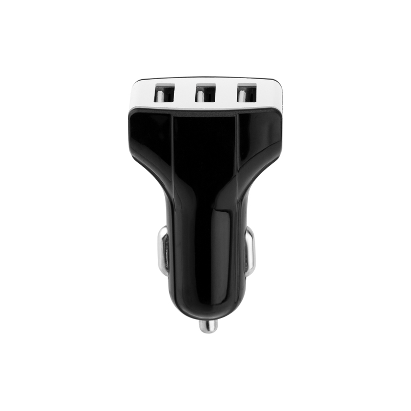 Зарядное устройство в прикуриватель 3xUSB, 1000мА, черное REXANT — фото