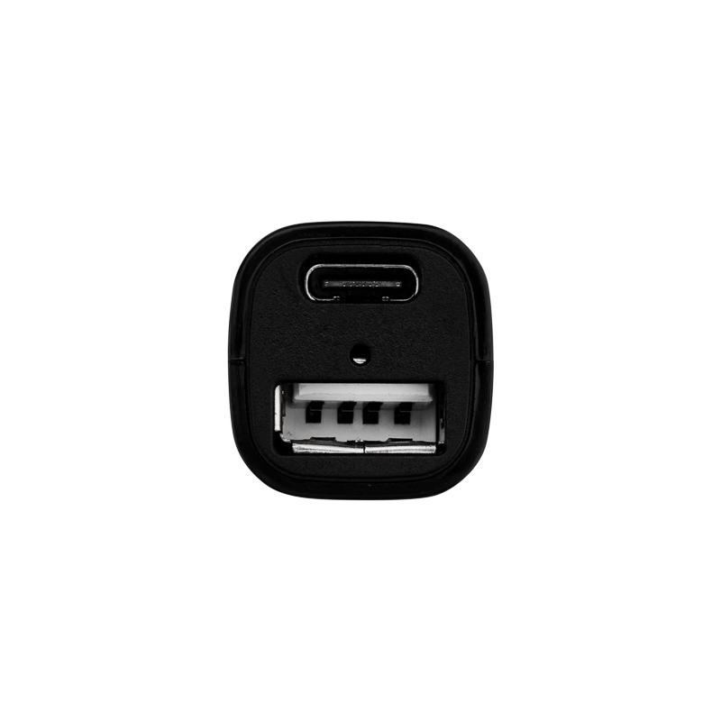 Зарядное устройство в прикуриватель USBxType-C, 18Вт, с Quick charge, черное REXANT — фото