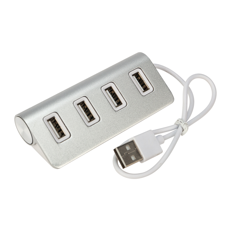 Разветвитель USB на 4 порта серебристый REXANT — фото