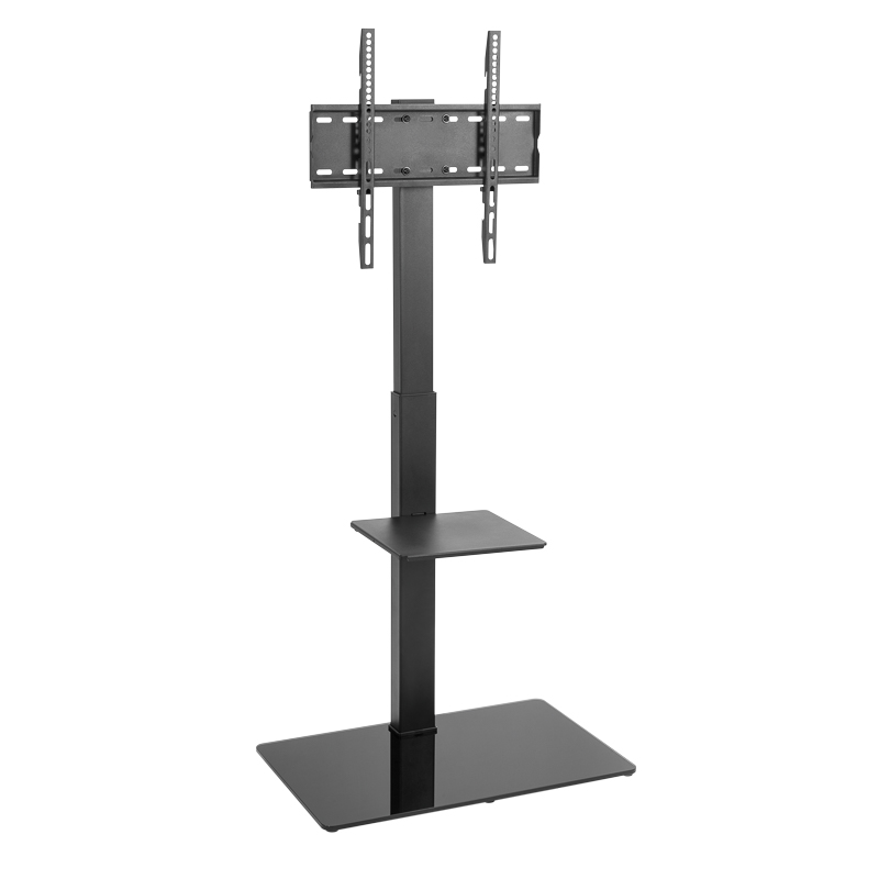 Напольная стойка с кронштейном для телевизора 32"-55", с дополнительной полкой для медиаоборудования REXANT — фото