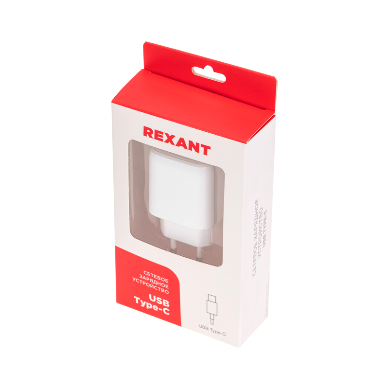 Сетевое зарядное устройство USB QC (20Вт) + Type C PD (20Вт), белое REXANT — фото
