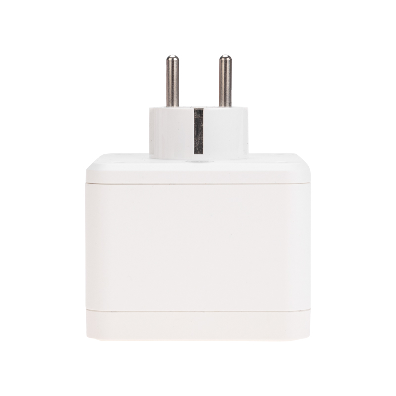 Двойник электрический Куб 16А с/з, 2 разъема USB-A 2,4А, 1 разъем USB-C 3А, с ночной подсветкой, белый REXANT — фото