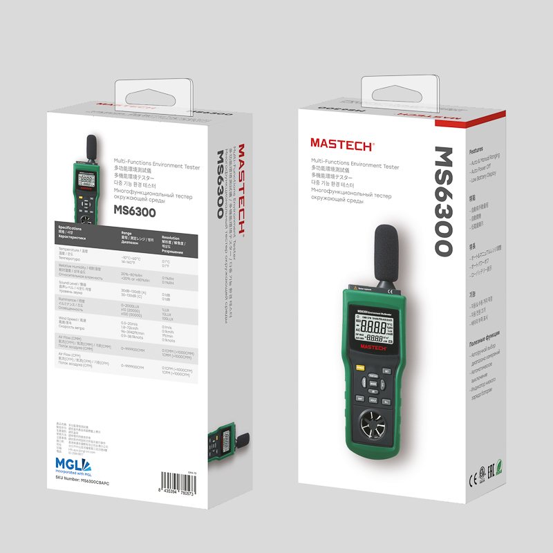 Многофункциональный тестер окружающей среды MS6300 MASTECH — фото