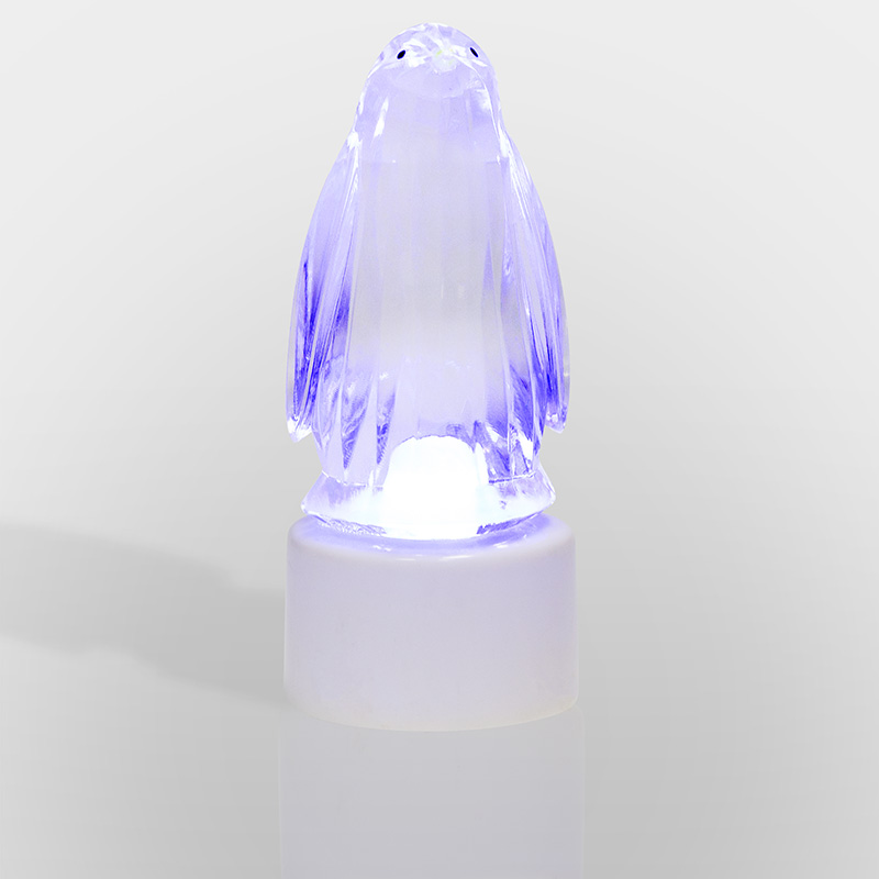 Фигура светодиодная на подставке Пингвин Кристалл, RGB — фото