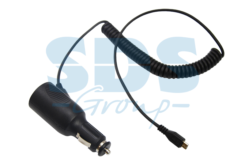 Автозарядка с индикатором micro USB (АЗУ) (5В, 2000мA) шнур спираль до 2 м REXANT