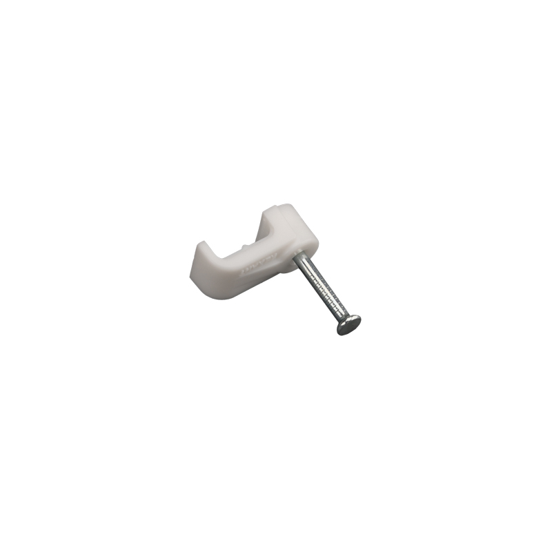 Крепеж кабеля плоский 10х3 мм, белый (50 шт/уп) REXANT — фото