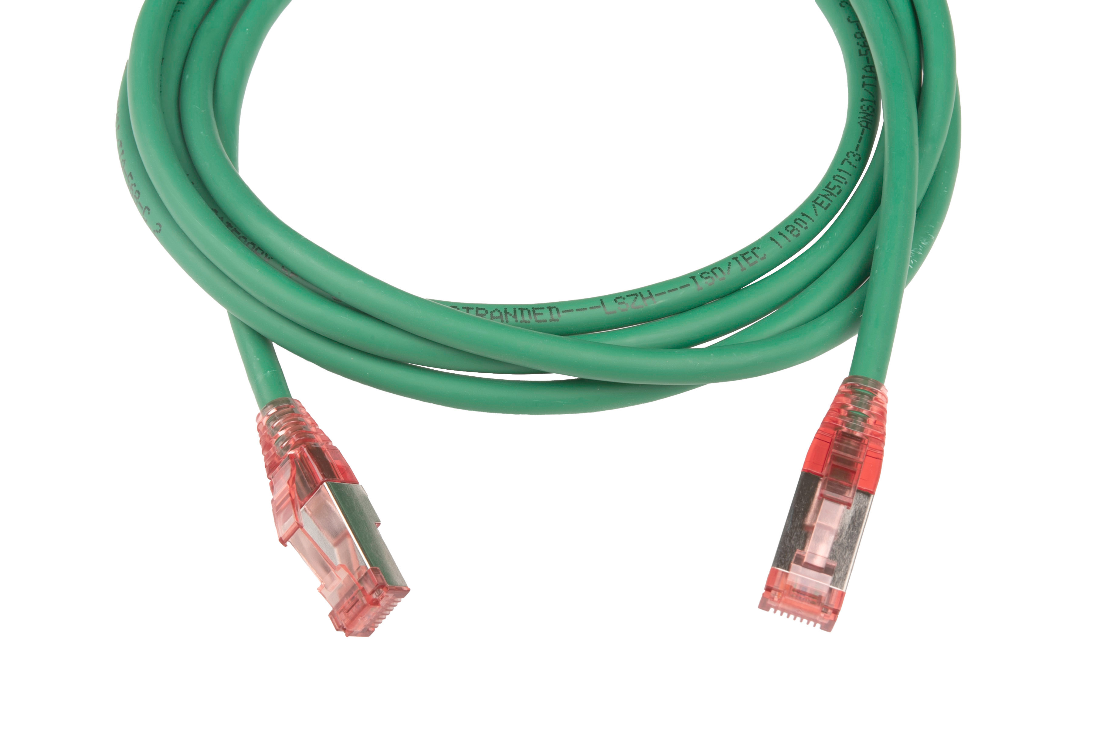 Hyperline PC-LPM-STP-RJ45-RJ45-C5e-2M-LSZH-GN Патч-корд F/UTP, экранированный, Cat.5e (100% Fluke Component Tested), LSZH, 2 м, зеленый — фото