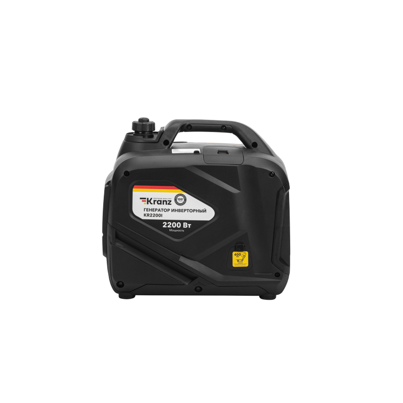 Генератор инверторный KR2200I, 2,2кВт, 230В, 4л, закрытый корпус, ручной старт KRANZ — фото