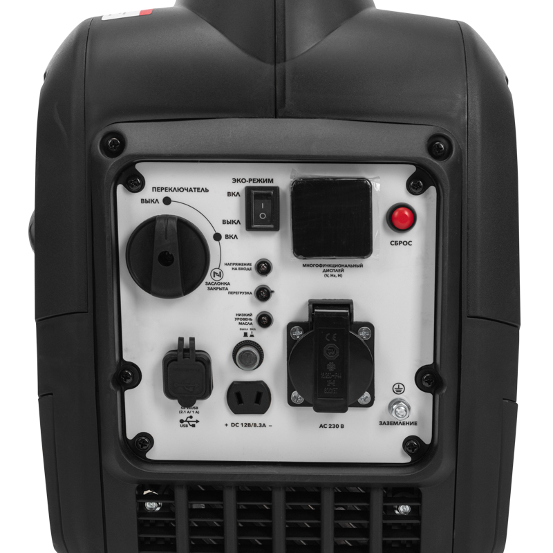 Генератор инверторный KR2200I, 2,2кВт, 230В, 4л, закрытый корпус, ручной старт KRANZ — фото