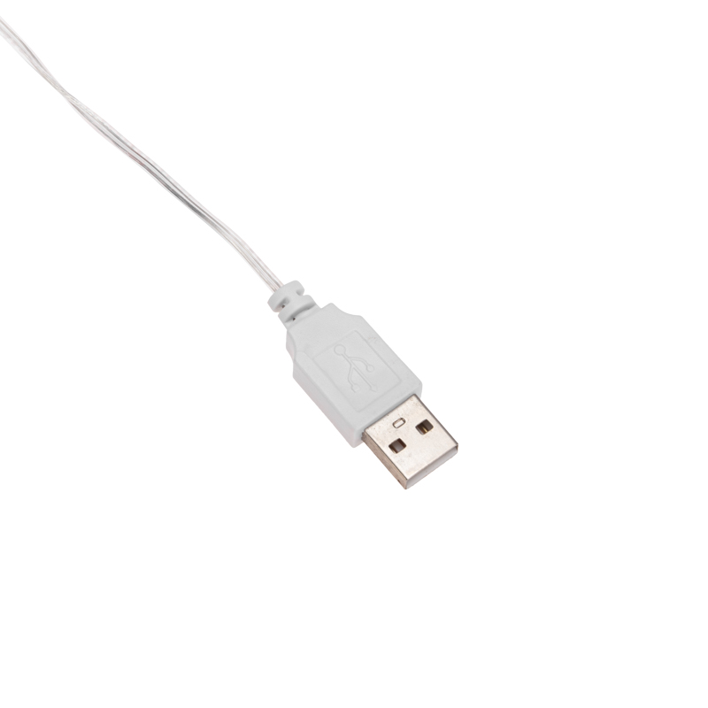 Тайские фонарики Магия 3,5 м, 20 LED, прозрачный ПВХ, теплый белый, питание USB NEON-NIGHT — фото