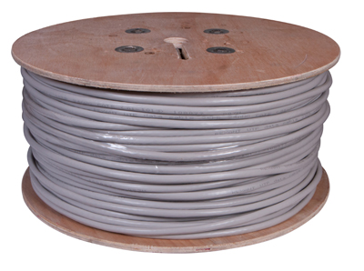 Кабель витая пара U/UTP, CAT 5е, PVC, 25PR, 24AWG, внутренний, однопроволочный, серый, 305м, РФ REXANT — фото
