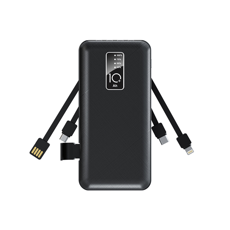 Портативное зарядное устройство Power Bank (аккумуляторная батарея) 10000мАч, черное REXANT — фото