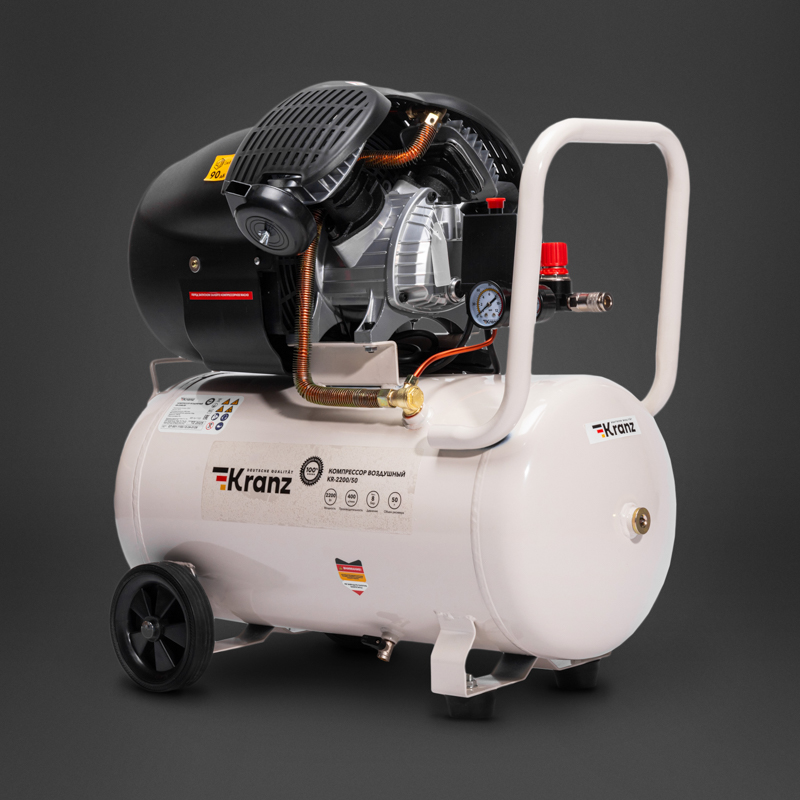 Компрессор воздушный KR-2200/50, 2200Вт, 400 л/мин, 50л KRANZ — фото