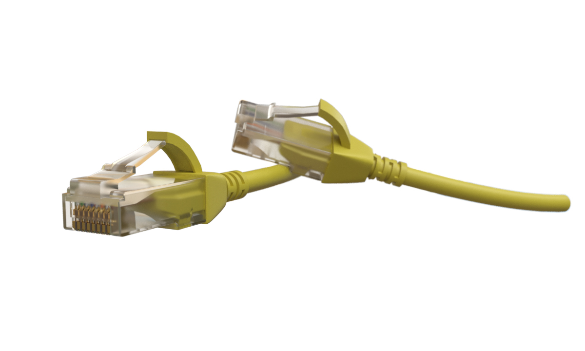Hyperline PC-LPT-UTP-RJ45-RJ45-C6-1M-LSZH-YL Патч-корд RJ-45/RJ-45, неэкранированный U/UTP, категория 6 (100% Fluke Component Tested), 28AWG, LSZH, 1 м, желтый