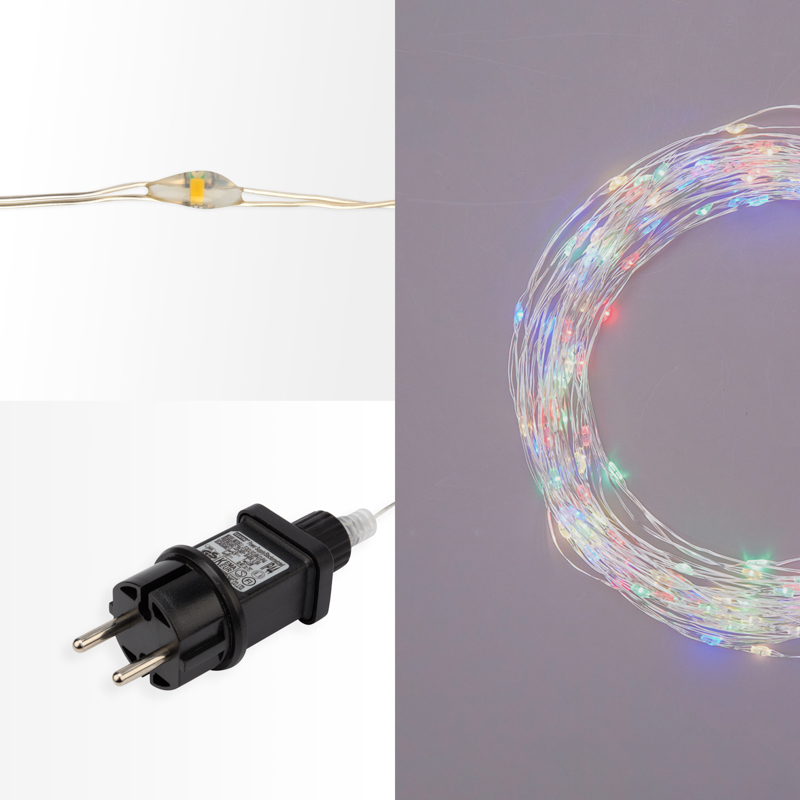 Гирлянда Роса с трансформатором 50 м, 500 LED, цвет свечения мультиколор NEON-NIGHT — фото
