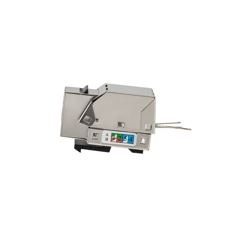 Модуль Keystone Jack RJ-45 CAT 5e экранированный 110 IDC тип 90 градусов REXANT — фото