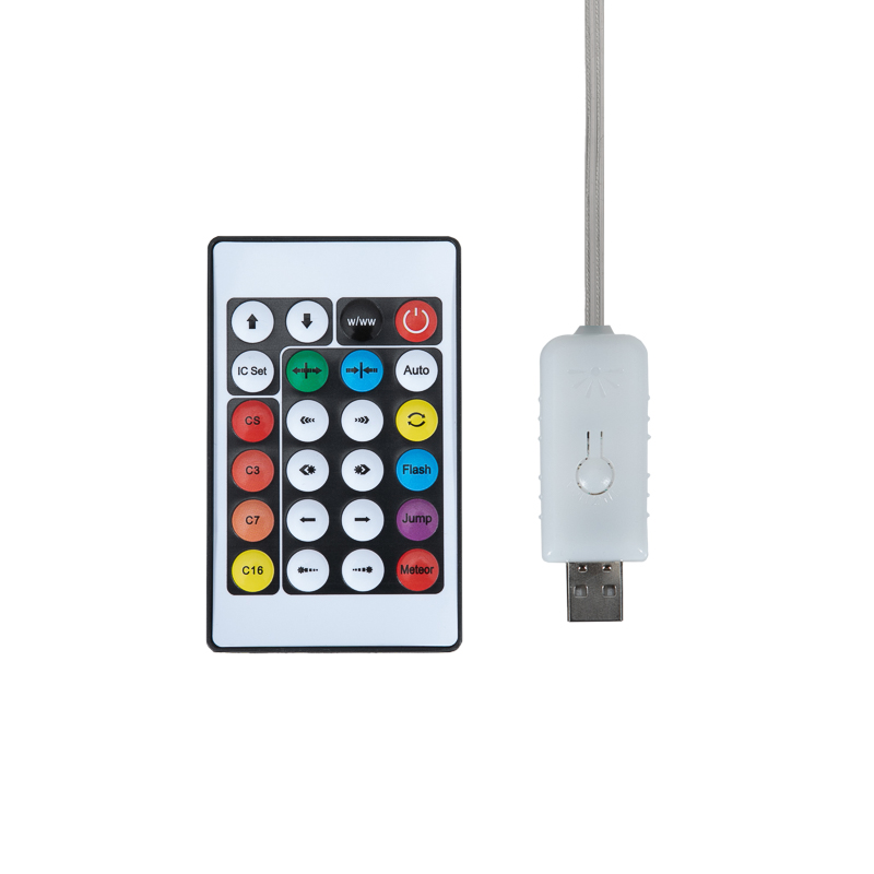 Умная гирлянда Роса с крупными каплями 20м 200 LED RGB IP20 прозрачный провод USB NEON-NIGHT — фото