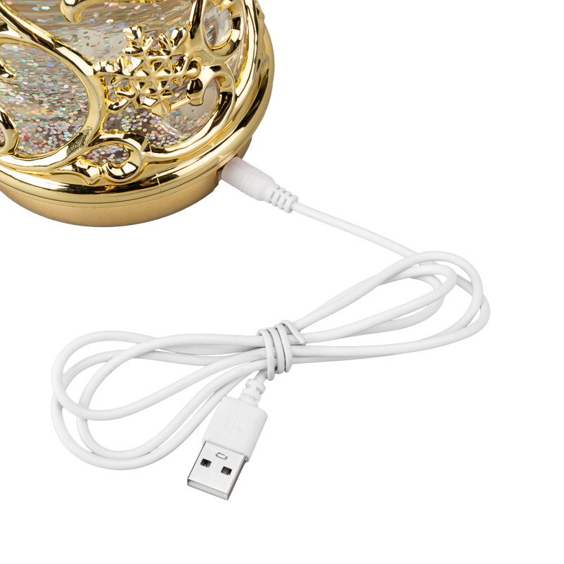 Фигура на подставке Елочка 9,8x9,8x30 см, теплый белый, питание 3xАА и провод USB NEON-NIGHT — фото