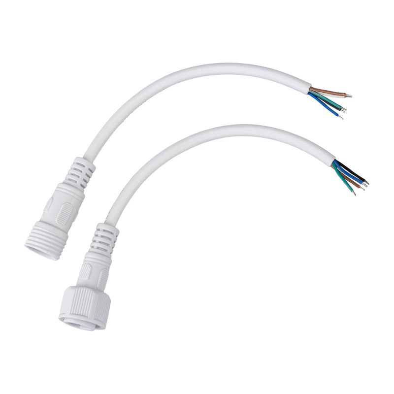 Соединительный кабель 5-контактный (5pin) герметичный (IP67) 5х0.5мм² белый REXANT — фото