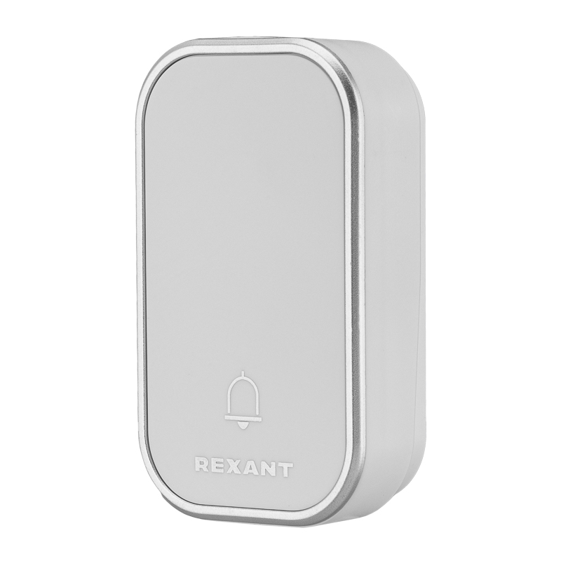 Беспроводной дверной звонок кинетический 38 мелодий 150м IP68 белый REXANT — фото
