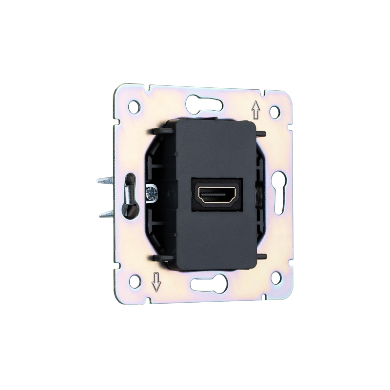 Розетка ROUND HDMI с/у шелк KRANZ — фото