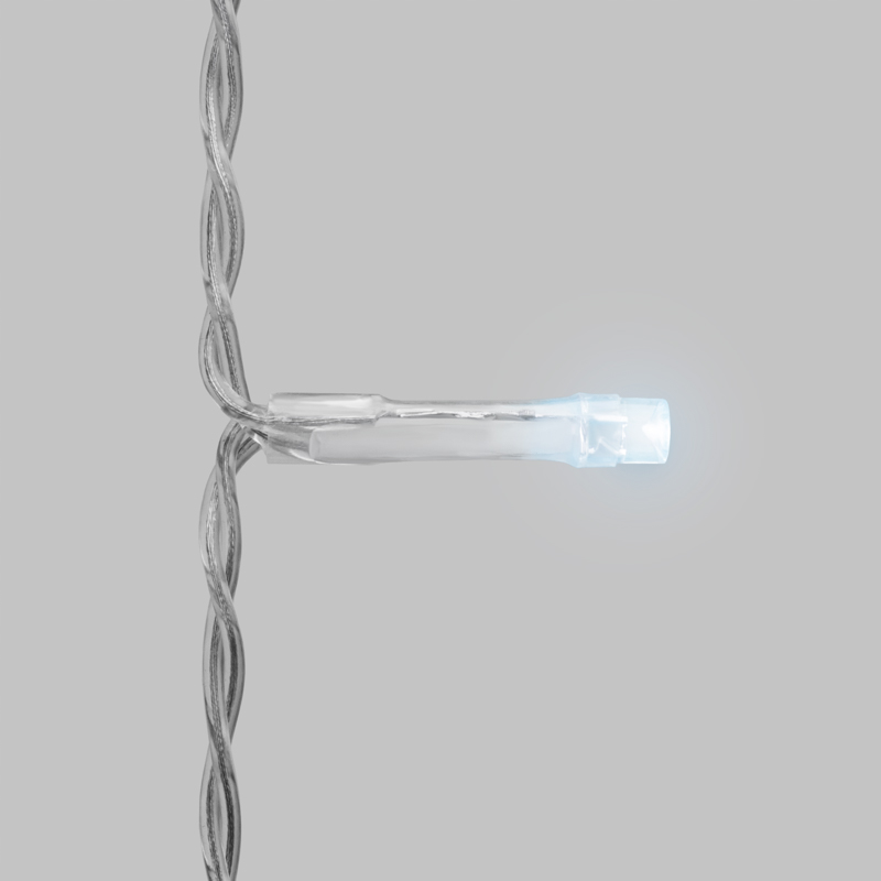 Гирлянда светодиодная Занавес 3х2м 264 LED БЕЛЫЙ прозрачный ПВХ IP44 эффект мерцания 22 нити 12 LED/нить NEON-NIGHT — фото