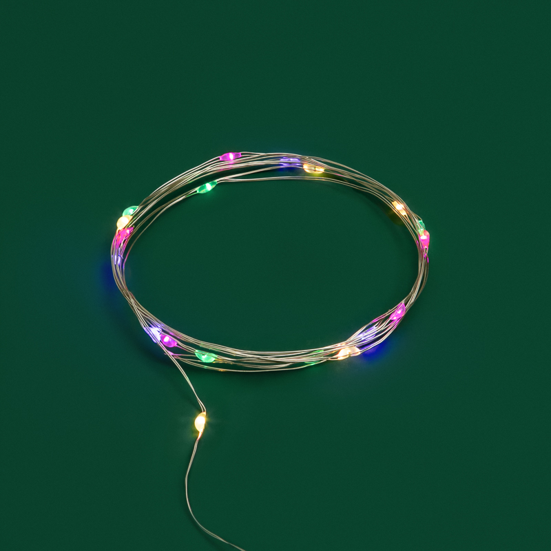Гирлянда светодиодная Роса 2м 20 LED МУЛЬТИКОЛОР IP20 2хАА (в комплект не входят) NEON-NIGHT — фото
