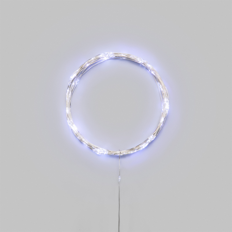 Гирлянда светодиодная Роса 10м 100 LED БЕЛЫЙ IP20 3хАА (в комплект не входят) NEON-NIGHT — фото