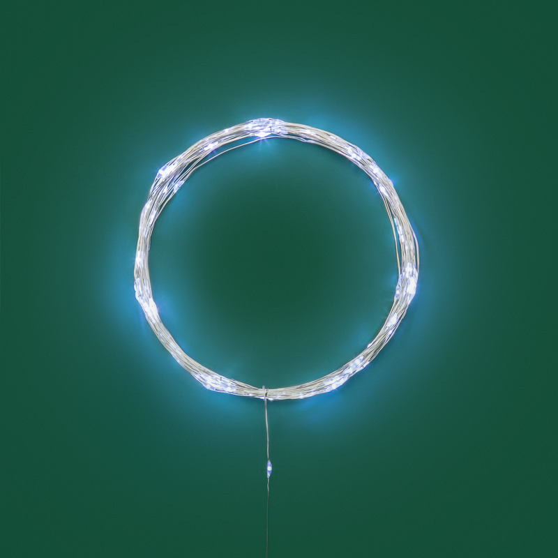 Гирлянда светодиодная Роса 10м 100 LED БЕЛЫЙ IP20 3хАА (в комплект не входят) NEON-NIGHT — фото